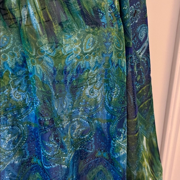 💗Ricki's Vibrant Blue and Green Blouse - Picture 7 of 14